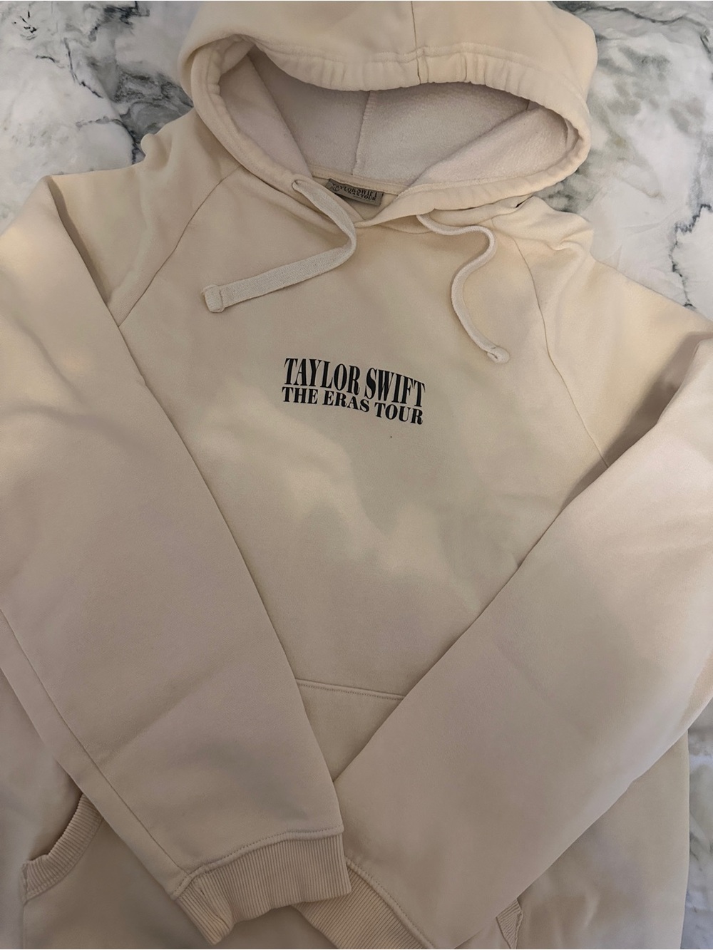 Taylor Swift Cream Pullover Hoodie with Label